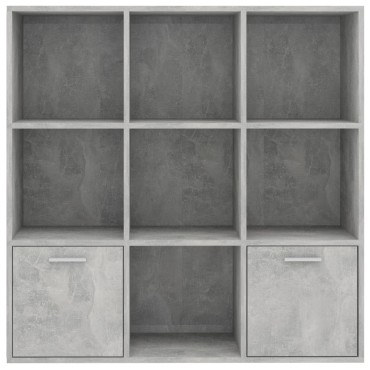 vidaXL Βιβλιοθήκη Γκρι Σκυροδέματος 98x30x98cm από Επεξ. Ξύλο 1 τεμ.