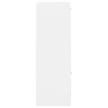 vidaXL Ραφιέρα με Ντουλάπια Λευκή 60x29,5x90cm από Επεξ. Ξύλο 1 τεμ.