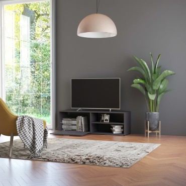 vidaXL Έπιπλο Τηλεόρασης Γκρι 120x34x37cm από Επεξ. Ξύλο