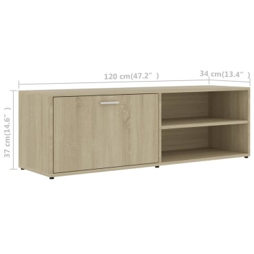 vidaXL Έπιπλο Τηλεόρασης Sonoma Δρυς 120x34x37cm από Επεξ. Ξύλο
