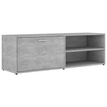 vidaXL Έπιπλο Τηλεόρασης Γκρι Σκυροδέματος 120x34x37cm Επεξ. Ξύλο