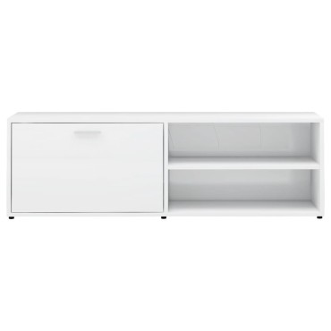 vidaXL Έπιπλο Τηλεόρασης Γυαλιστερό Λευκό 120x34x37cm Επεξ. Ξύλο