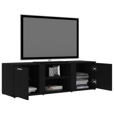 vidaXL Έπιπλο Τηλεόρασης Μαύρο 120x34x37cm από Επεξ. Ξύλο