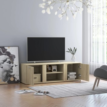 vidaXL Έπιπλο Τηλεόρασης Sonoma Δρυς 120x34x37cm από Επεξ. Ξύλο