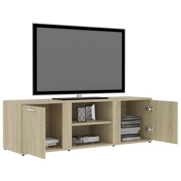 vidaXL Έπιπλο Τηλεόρασης Sonoma Δρυς 120x34x37cm από Επεξ. Ξύλο
