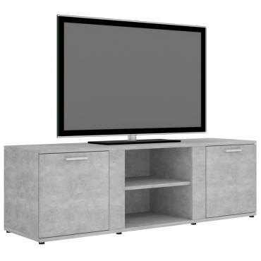vidaXL Έπιπλο Τηλεόρασης Γκρι Σκυροδέματος 120x34x37cm Επεξ. Ξύλο