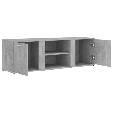 vidaXL Έπιπλο Τηλεόρασης Γκρι Σκυροδέματος 120x34x37cm Επεξ. Ξύλο