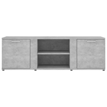 vidaXL Έπιπλο Τηλεόρασης Γκρι Σκυροδέματος 120x34x37cm Επεξ. Ξύλο