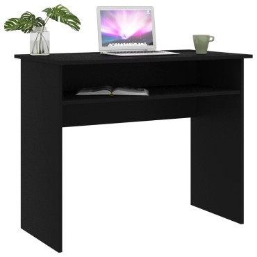 vidaXL Γραφείο Μαύρο 90x50x74cm από Επεξ. Ξύλο 1 τεμ.