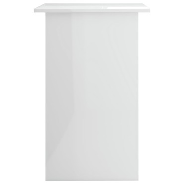 vidaXL Γραφείο Γυαλιστερό Λευκό 90x50x74cm από Επεξ. Ξύλο 1 τεμ.