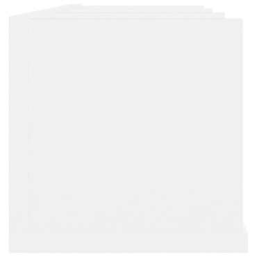 vidaXL Ράφι Τοίχου για CD Λευκό 75x18x18cm Επεξ. Ξύλο 1 τεμ.