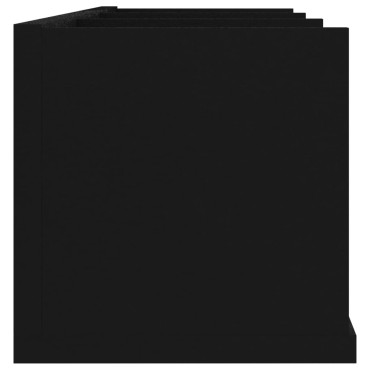 vidaXL Ράφι Τοίχου για CD Μαύρο 75x18x18cm από Επεξ. Ξύλο 1 τεμ.