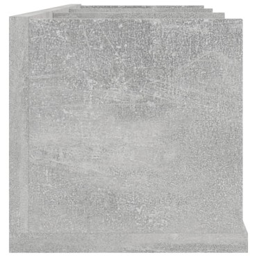 vidaXL Ράφι Τοίχου για CD Γκρι Σκυροδέματος 75x18x18cm από Επεξ. Ξύλο 1 τεμ.