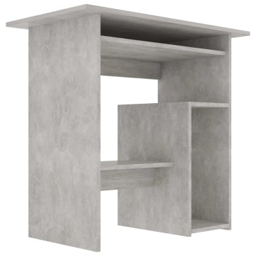 vidaXL Γραφείο Γκρι του Σκυροδέματος 80x45x74cm από Επεξ. Ξύλο 1 τεμ.