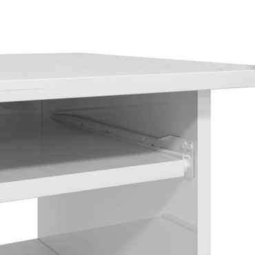 vidaXL Γραφείο Γυαλιστερό Λευκό 80x45x74cm από Επεξ. Ξύλο 1 τεμ.