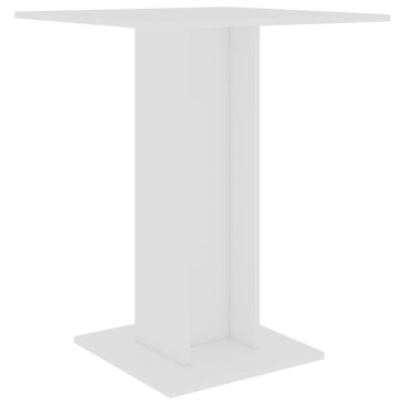 vidaXL Τραπέζι Bistro Λευκό 60x60x75cm Μοριοσανίδα 1 τεμ.