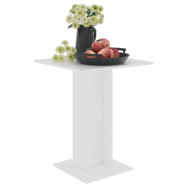 vidaXL Τραπέζι Bistro Λευκό 60x60x75cm Επεξ. Ξύλο 1 τεμ.