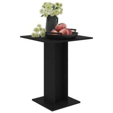 vidaXL Τραπέζι Bistro Μαύρο 60x60x75cm Επεξ. Ξύλο 1 τεμ.