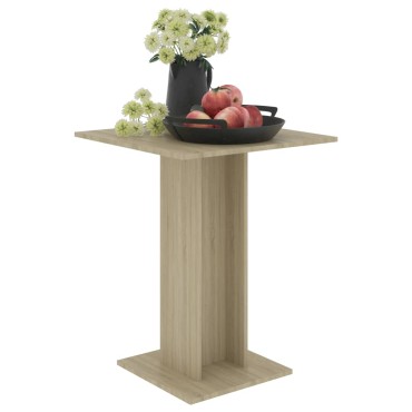 vidaXL Τραπέζι Bistro Χρώμα Sonoma Δρυς 60x60x75cm Επεξ. Ξύλο 1 τεμ.