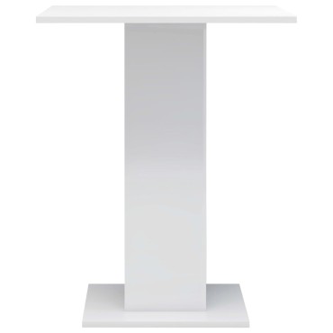 vidaXL Τραπέζι Bistro Γυαλιστερό Λευκό 60x60x75cm Μοριοσανίδα 1 τεμ.