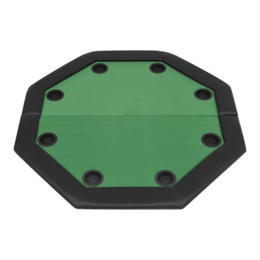 vidaXL Τραπέζι Πόκερ 8 Ατόμων Πτυσσόμενο Οκταγωνικό Πράσινο 121x121x76cm 1 τεμ.