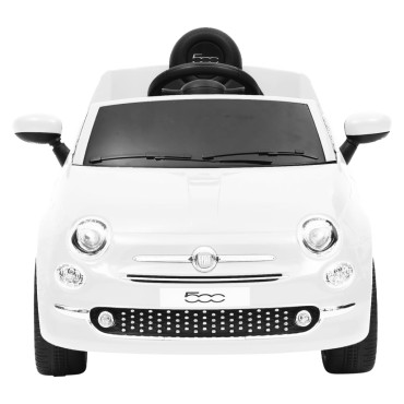 vidaXL Παιδικό Αυτοκίνητο Ηλεκτρικό Fiat 500 Λευκό