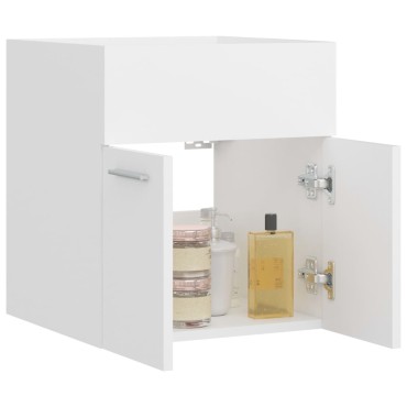 vidaXL Ντουλάπι Νιπτήρα Λευκό 41x38,5x46cm από Επεξεργασμένο Ξύλο 1 τεμ.