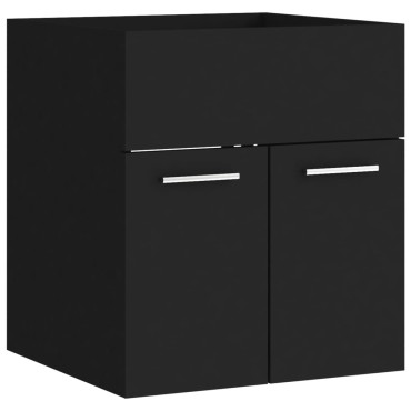 vidaXL Ντουλάπι Νιπτήρα Μαύρο 41x38,5x46cm από Επεξεργασμένο Ξύλο 1 τεμ.