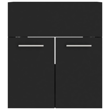 vidaXL Ντουλάπι Νιπτήρα Μαύρο 41x38,5x46cm από Επεξεργασμένο Ξύλο 1 τεμ.