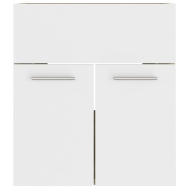 vidaXL Ντουλάπι Νιπτήρα Λευκό/Sonoma Δρυς 41x38,5x46cm από Επεξ. Ξύλο 1 τεμ.