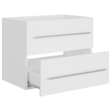 vidaXL Ντουλάπι Νιπτήρα Λευκό 60x38,5x48cm από Επεξ. Ξύλο 1 τεμ.