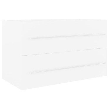 vidaXL Ντουλάπι Νιπτήρα Λευκό 80x38,5x48cm από Επεξ. Ξύλο 1 τεμ.