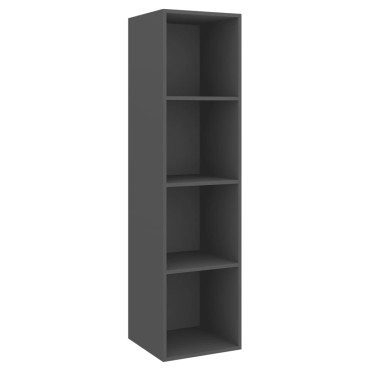 vidaXL Έπιπλο Τηλεόρασης Κρεμαστό Γκρι 37x37x142,5cm από Επεξ. Ξύλο