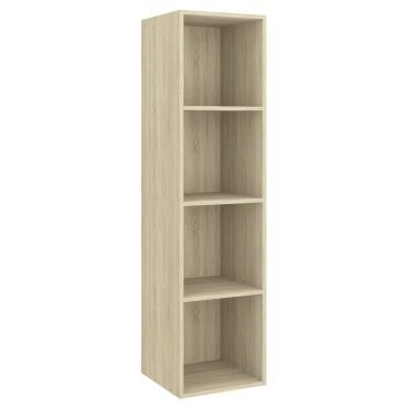 vidaXL Έπιπλο Τηλεόρασης Κρεμαστό Δρυς 37x37x142,5cm από Επεξ. Ξύλο
