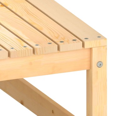 vidaXL Υποπόδιο Κήπου 70x70x30cm από Μασίφ Ξύλο Πεύκου 1 τεμ. Γωνιακός