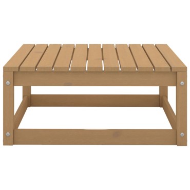 vidaXL Υποπόδιο Κήπου Καφέ Μελί 70x70x30cm από Μασίφ Ξύλο Πεύκου 1 τεμ. Γωνιακός