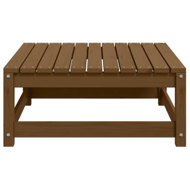 vidaXL Υποπόδιο Κήπου Καφέ Μελί 70x70x30cm από Μασίφ Ξύλο Πεύκου 1 τεμ. Γωνιακός