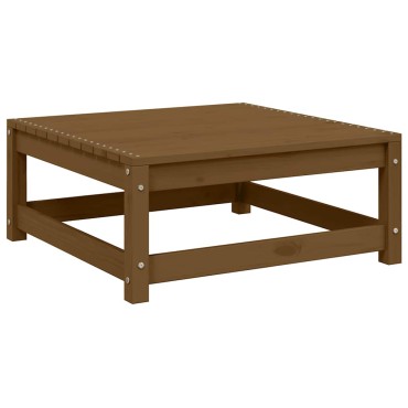vidaXL Υποπόδιο Κήπου Καφέ Μελί 70x70x30cm από Μασίφ Ξύλο Πεύκου 1 τεμ. Γωνιακός