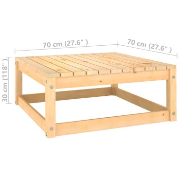 vidaXL Σαλόνι Κήπου 2 τεμ. από Μασίφ Ξύλο Πεύκου 70x70x67cm  Διθέσιος