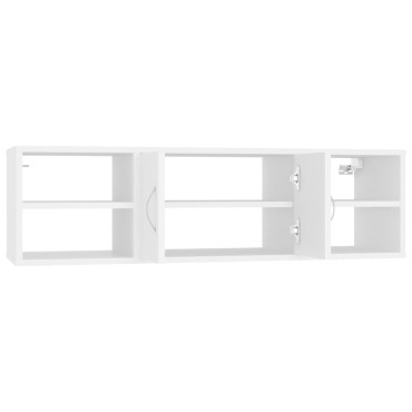 vidaXL Ραφιέρα Τοίχου Λευκή 102x30x29cm από Επεξ. Ξύλο 1 τεμ.