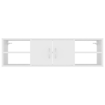 vidaXL Ραφιέρα Τοίχου Λευκή 102x30x29cm από Επεξ. Ξύλο 1 τεμ.