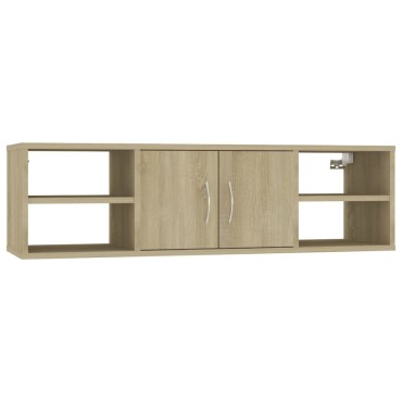 vidaXL Ράφι Τοίχου Sonoma Δρυς 102x30x29cm Επεξ. Ξύλο 1 τεμ.