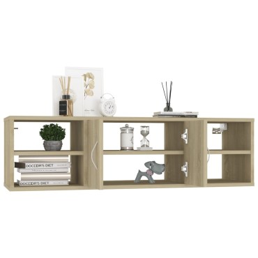 vidaXL Ράφι Τοίχου Sonoma Δρυς 102x30x29cm Επεξ. Ξύλο 1 τεμ.