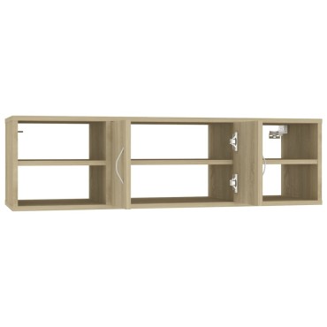 vidaXL Ράφι Τοίχου Sonoma Δρυς 102x30x29cm Επεξ. Ξύλο 1 τεμ.