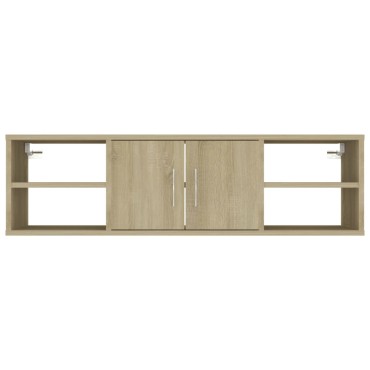 vidaXL Ράφι Τοίχου Sonoma Δρυς 102x30x29cm Επεξ. Ξύλο 1 τεμ.