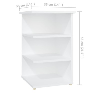 vidaXL Βοηθητικό Ντουλάπι Λευκό 35x35x55cm από Επεξ. Ξύλο 1 τεμ.