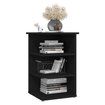 vidaXL Βοηθητικό Ντουλάπι Μαύρο 35x35x55cm από Επεξ. Ξύλο 1 τεμ.