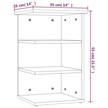 vidaXL Βοηθητικό Ντουλάπι Μαύρο 35x35x55cm από Επεξ. Ξύλο 1 τεμ.
