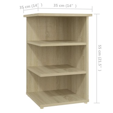 vidaXL Βοηθητικό Ντουλάπι Sonoma Δρυς 35x35x55cm από Επεξ. Ξύλο 1 τεμ.