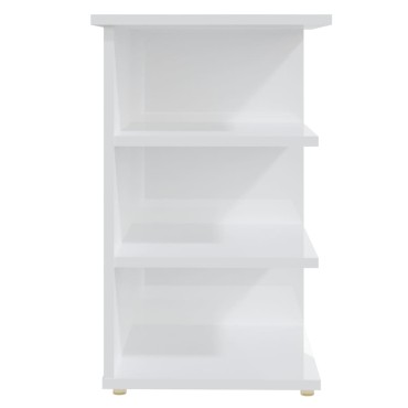 vidaXL Βοηθητικό Ντουλάπι Γυαλ. Λευκό 35x35x55cm από Επεξ. Ξύλο 1 τεμ.